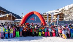 Kinder Schnee Tag Saalbach 2025 Gruppenbild